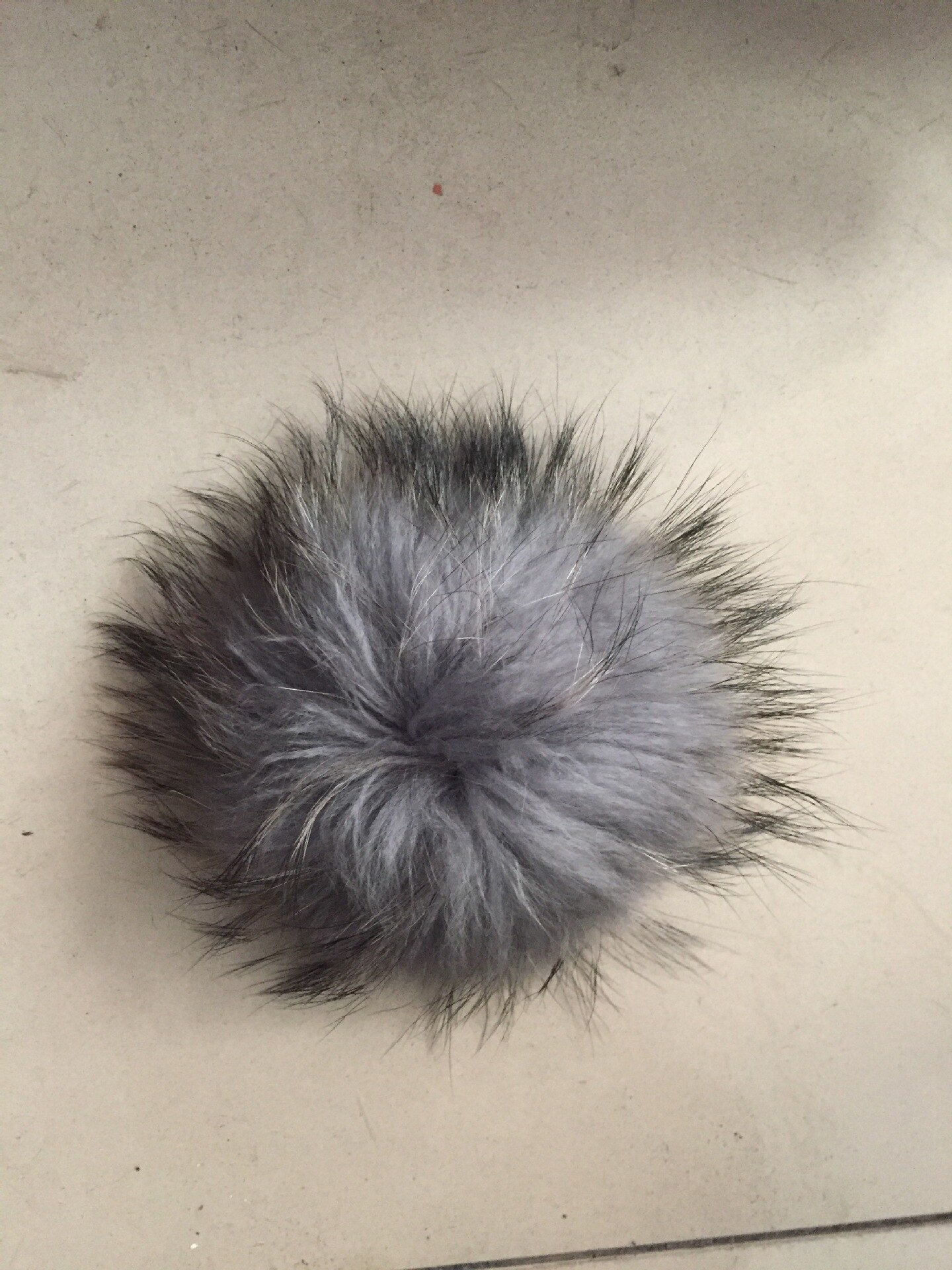 DANKEYISI 5 uds DIY pompones Piel de mapache 13-14cm piel Pom gorro de punto gorros bufandas de llavero de piel Real pompones Bola de piel: 16