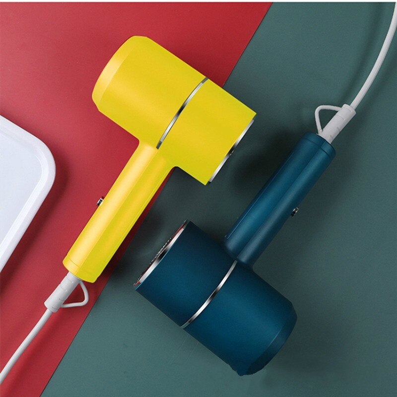 Hair Dryer Strong Wind Hair Dryer Salon Dryer Cold Wind Negative Ionic Hammer Blower Dry Electric Hair Dryer: Lemon Yellow