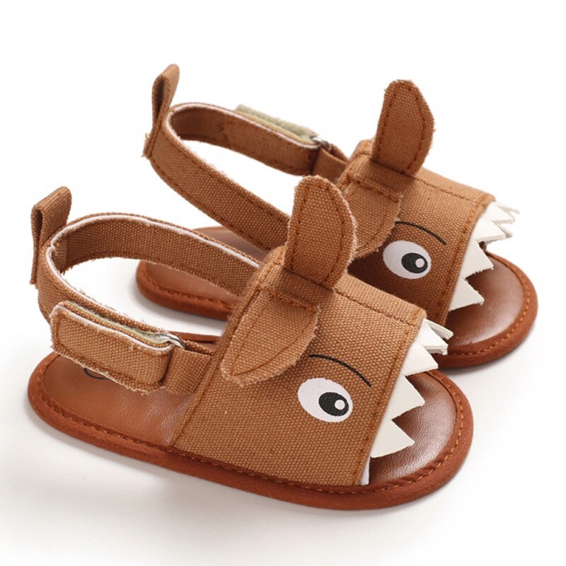 Baby Zomer Schoenen Jongens Leuke Katoenen Sandaal Sneakers Baby Wieg Schoenen 0-18 Maand Haak Causale Anti Slip Baby sandalen: Beige / 7-12 Months