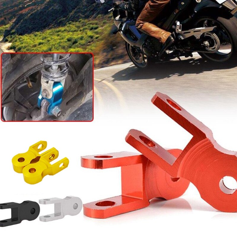 2 Large Aluminum Motorcycle Motorcycle Off-Road Vehicle Shock Absorber Height Extender Suspension Lifter Black
