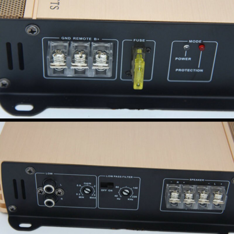 2200 Watt Mosfet Goud Klasse Ab Auto Versterker Codering 2 Kanaals Audio Versterkers Hoorn Versterkers Bass Booster
