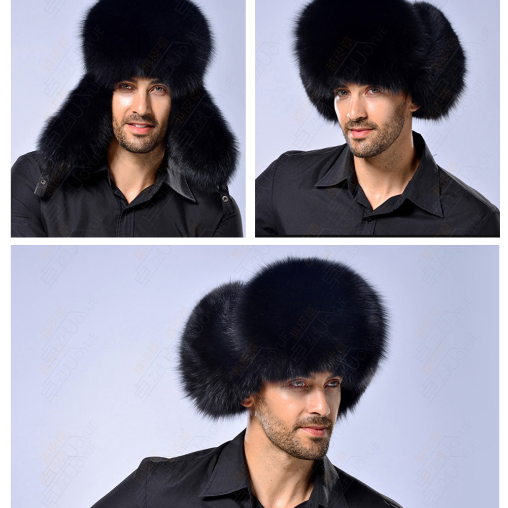 Faux Fur Bomber Hat Russian Ushanka Hat Tapper Hat with Earflap
