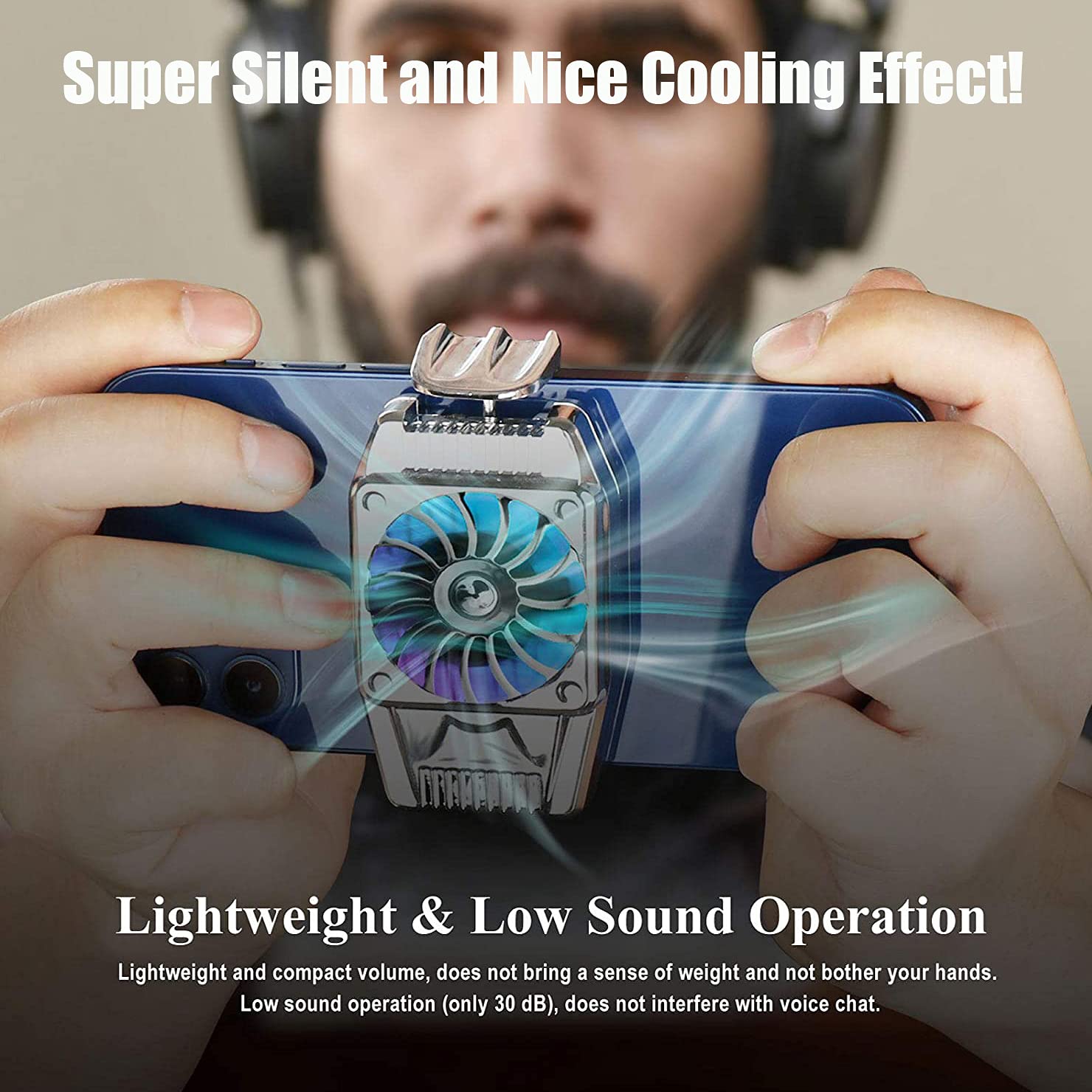 Mobiele Telefoon Cooler Telefoon Radiator Voor Playing Game Video 'S Kijken Met Led Licht Celular Water Fan Koeler Voor Smartphone