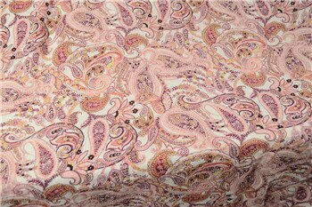 Classic paisley pattern western style chiffon fabric soft draping micro elastic dress shirt fabric