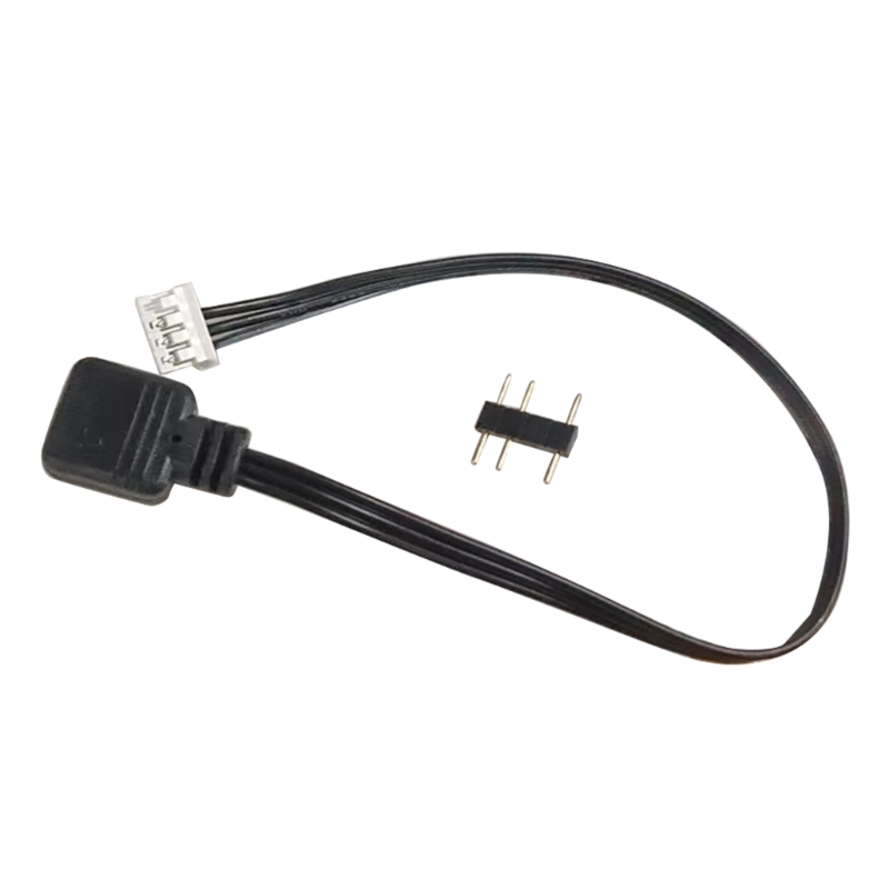 Pin do controlador 5V 3 do fã a 6pin 4Pin cabo 5V ARGB 3 P do adaptador de transferência a 4P 6P: Vermelho