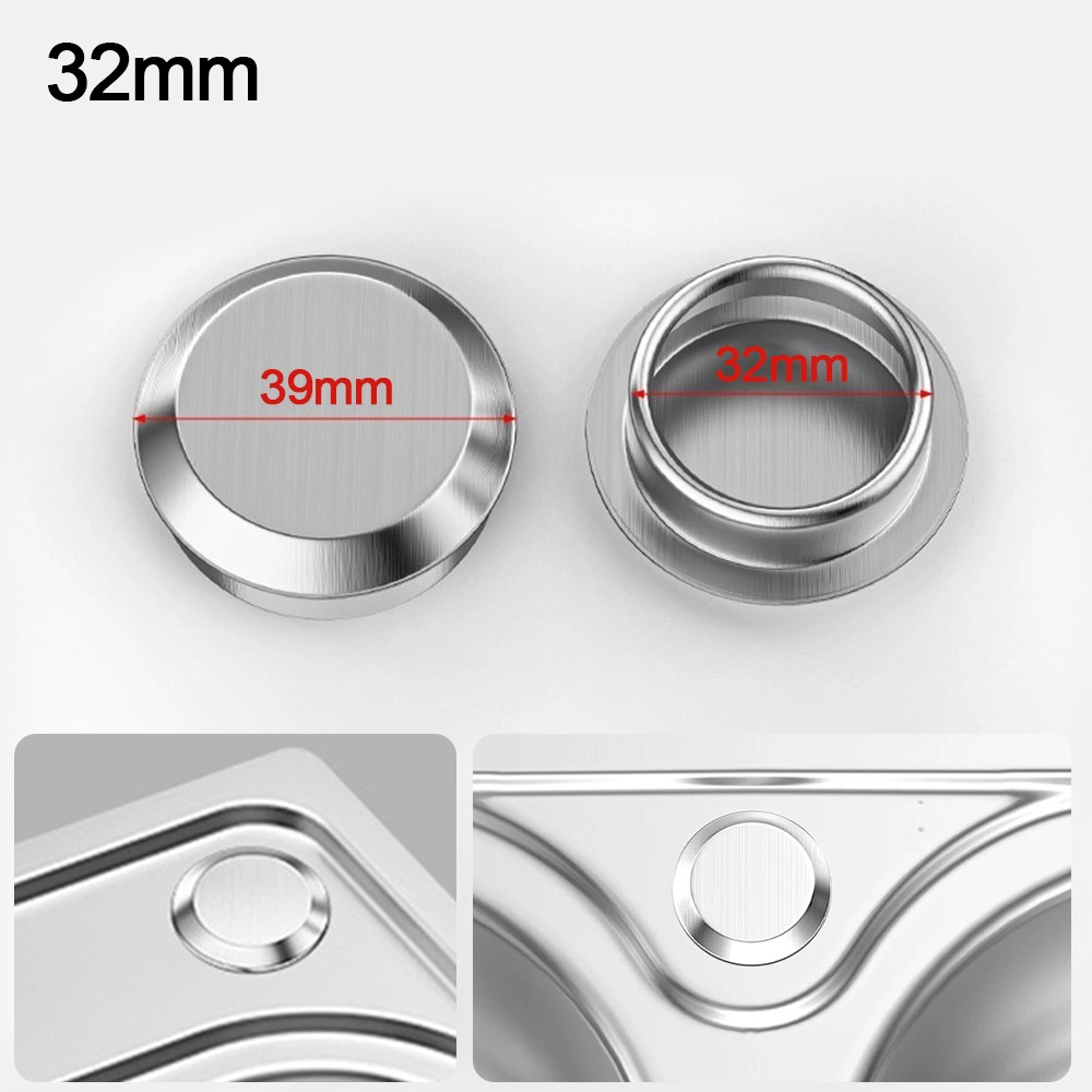 Tapón de fregadero de acero inoxidable, cubierta de orificio para grifo, tapón de agua, sello de drenaje de cocina, lavabo antifugas, accesorios de fácil uso para lavandería: Morado
