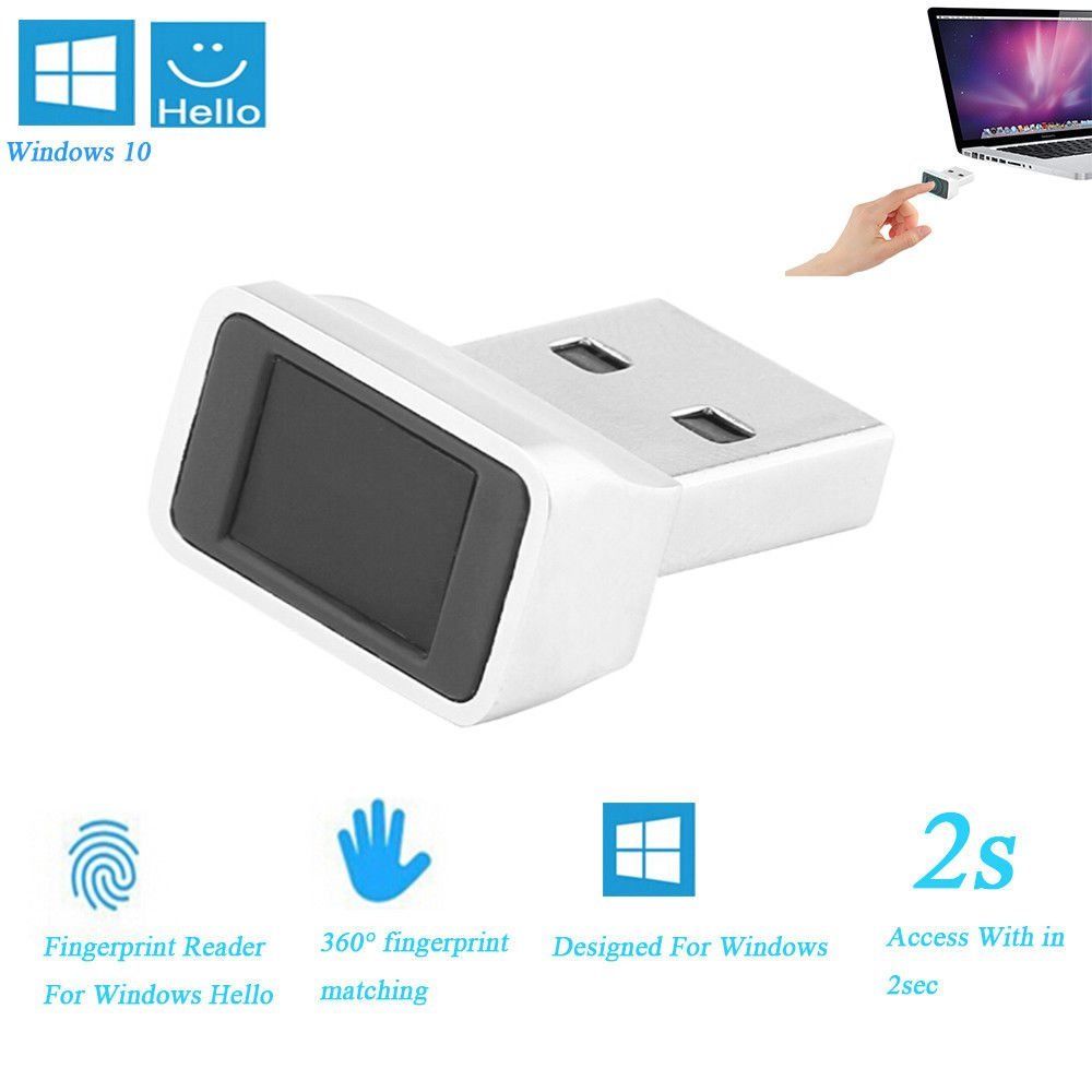 Lecteur d'empreintes digitales USB Identification d'empreintes digitales pour ordinateur portable Windows connexion sans mot de passe/verrouillage/déverrouillage PC et ordinateurs portables