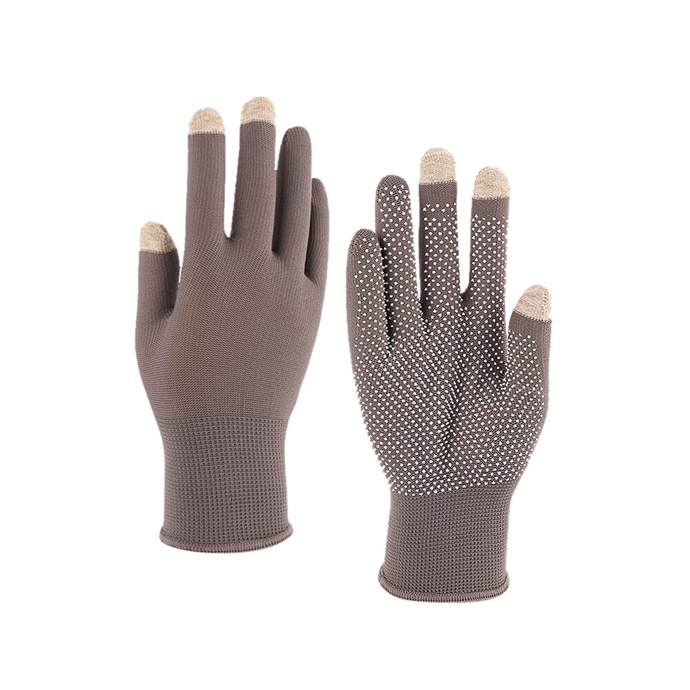 Guantes finos de ciclismo para hombre, protector solar para exteriores, pantalla táctil, ciclismo de montaña, BMX: Black