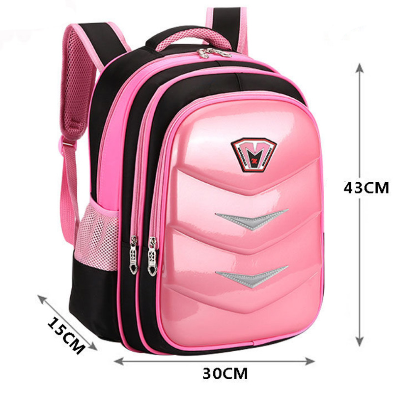 Sac à dos d'école imperméable et réfléchissant pour enfants, cartable orthopédique de supérieure pour filles et garçons: Pink big