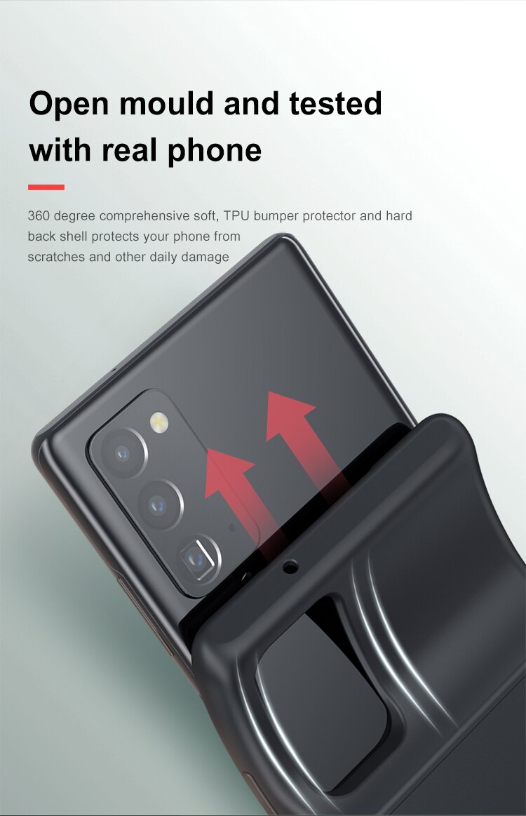 6000 Mah For Samsung Galaxy Note 20 Power Case Note 20 Ultra Battery Charger Case Power Bank Note 20 Ultra Power Case