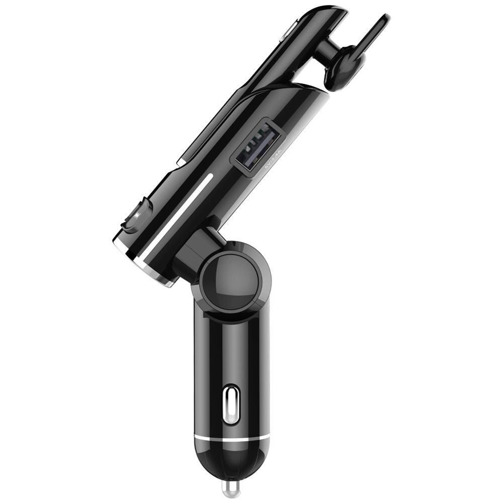 Handsfree Cigarette lighter Bluetooth 5.0 Car Kit FM Transmitter Audio Music Receiver Adapter USB Quick Charger LED Display