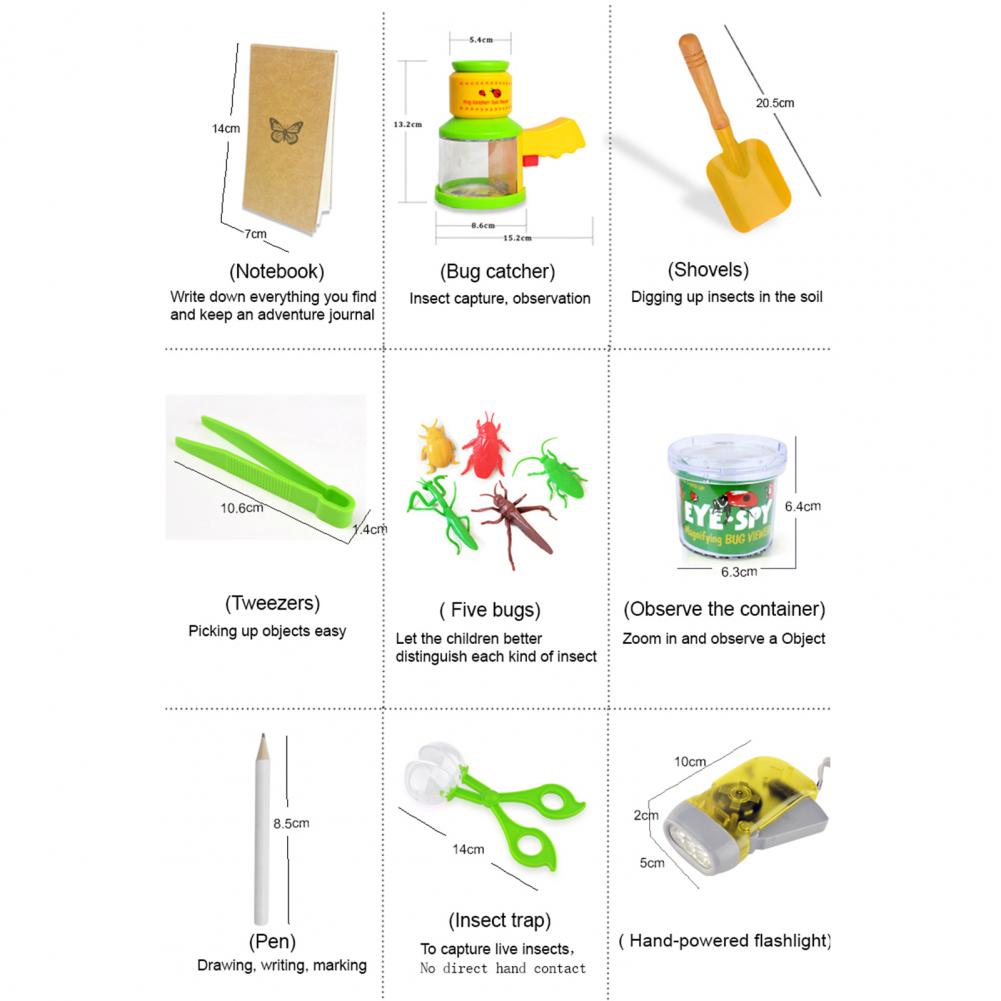 Utendørs explorer kit fantasifull glatt plast barn outdoor explorer kit for barn