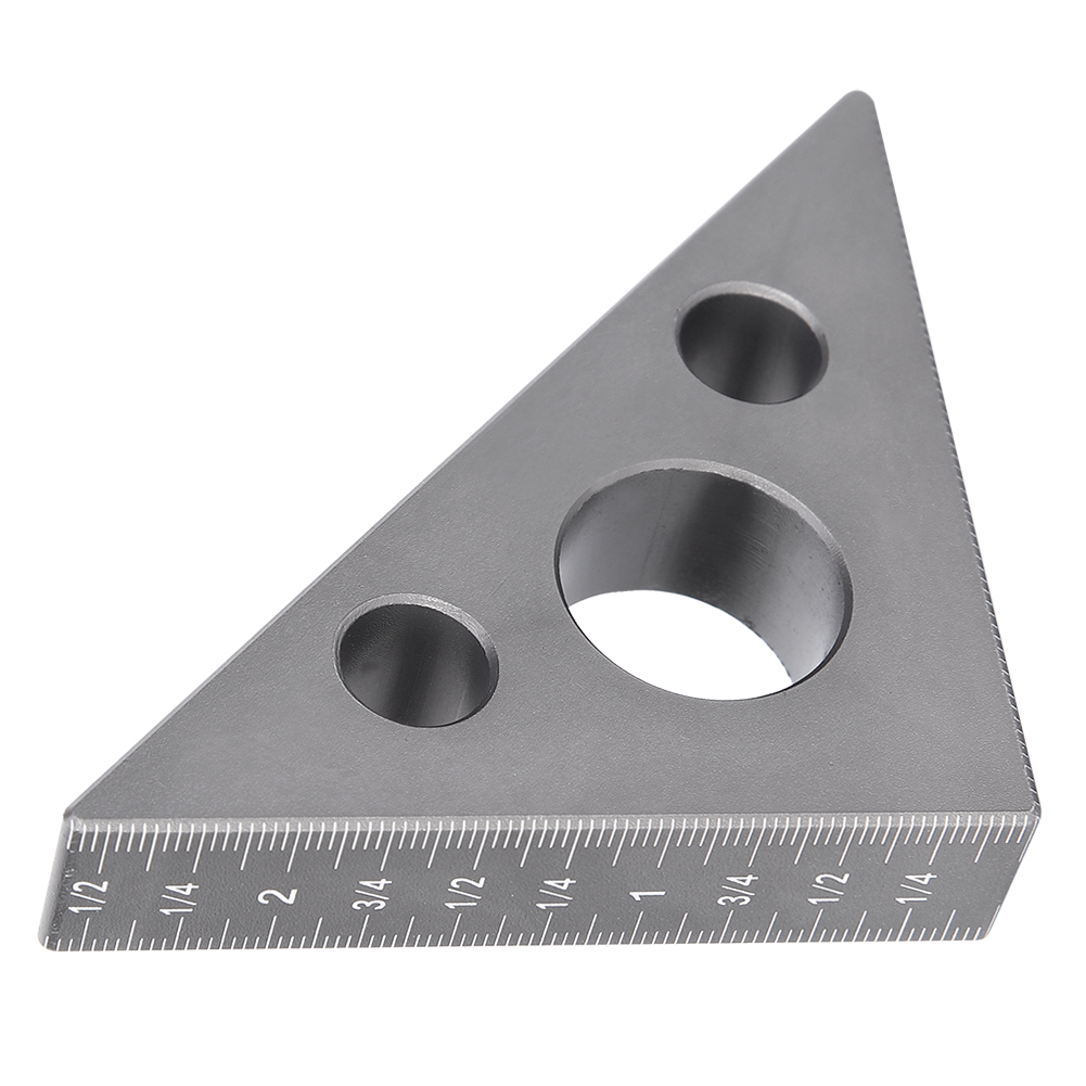 Esquadro Triangle Ruler Aluminum Alloy 45/90 Degree Frosted Right Angle Gauge Woodworking Tool Angle Ruler