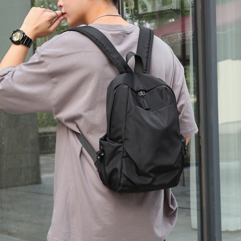 Mini Men's Backpack Small Black Shoulder School Bag for Man Canvas Waterproof Sports Travel Male Backpacks