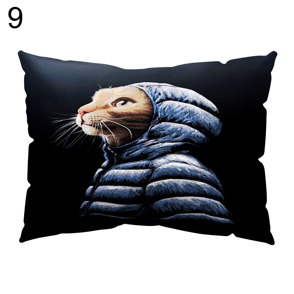 50cm*30cm kat blomst fugl himmel blad kamera pude hjemme stol sofa indretning håndvaskbar ingen lugt letvægts pude: 9