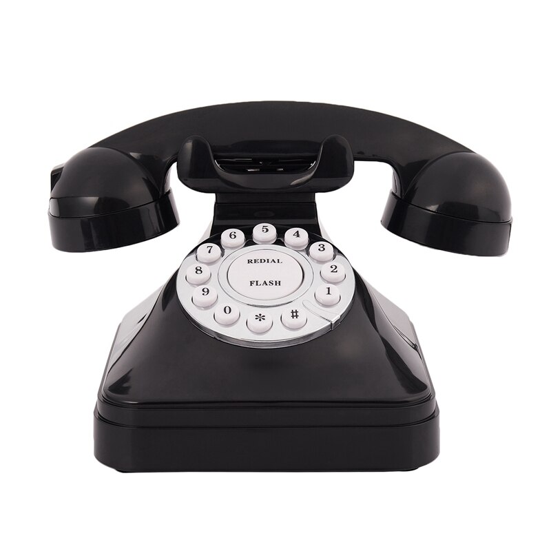 Vintage Telephone Multi Function Plastic Home Telephone Retro Antique Phone Wired Landline Phone Office Home Telephone Desk Deco: Default Title