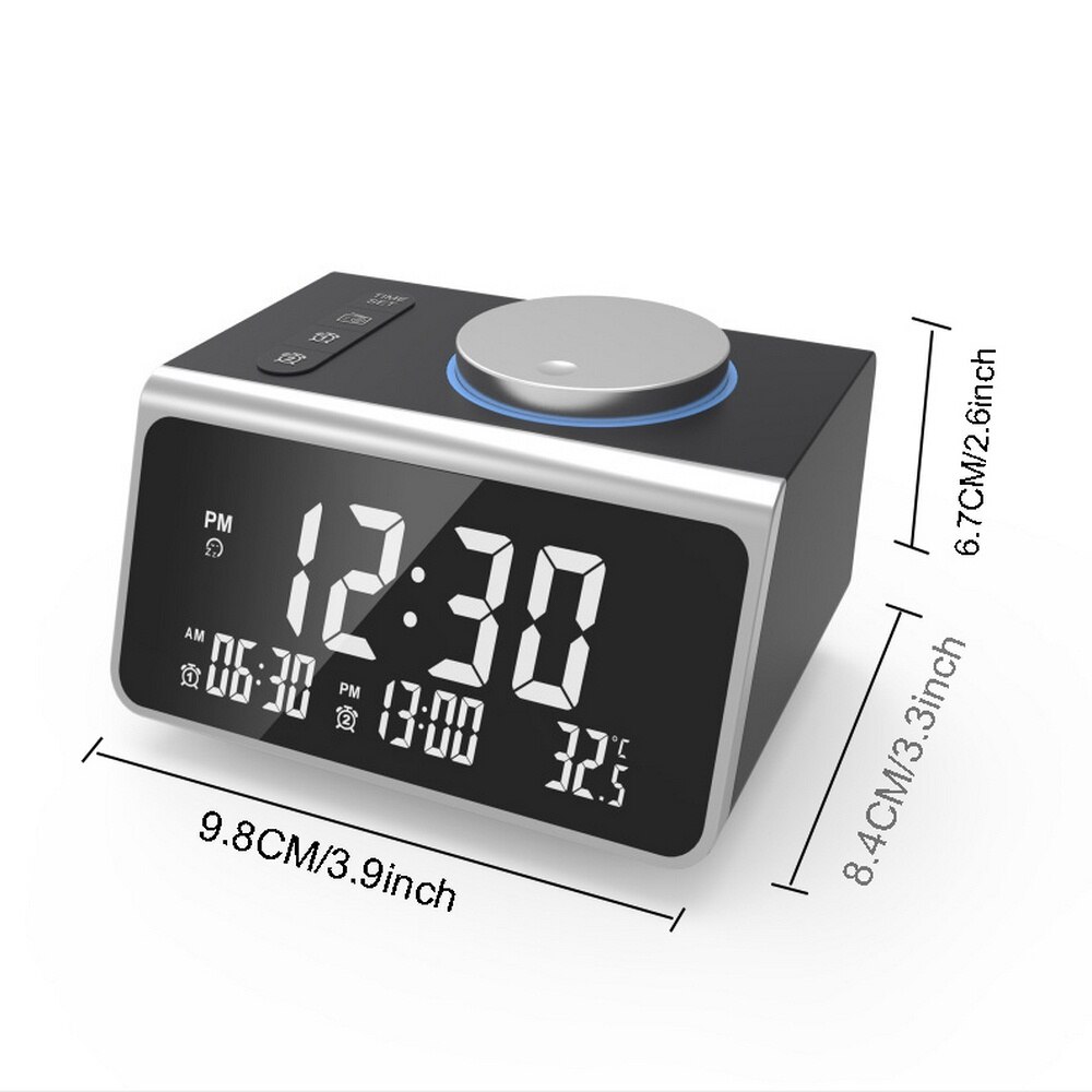 Horloge à distance multifonction | Horloge Snooze, affichage de l'heure de la Radio FM, horloge de Projection d'alarme, température, humidité