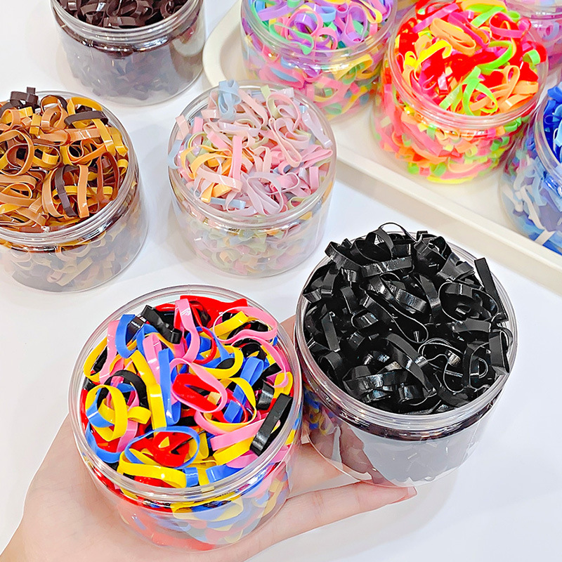 500 Uds. Bandas elásticas gruesas mejoradas para el cabello para mujeres y niñas, lazos para el cabello duraderos, bandas de goma no fáciles de romper, accesorios para el cabello