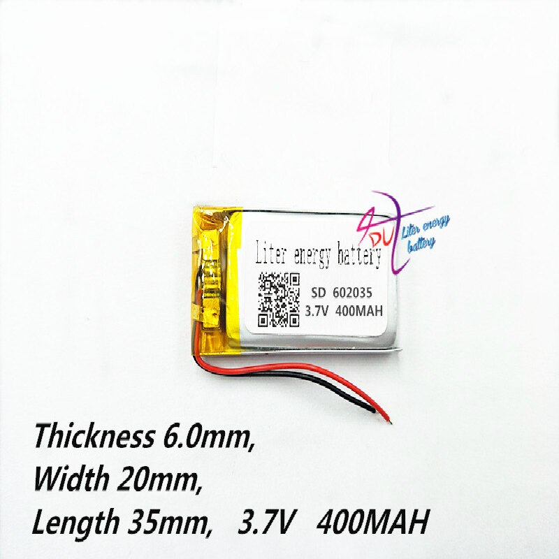 Lithium-Polymer batterie 602035 3,7 V 400mAh Handheld MP3 MP4 MP5 GPS Navigator Lithium-Batterie