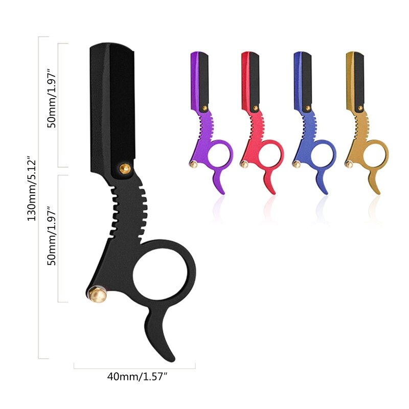 Straight Edge Barber Razor Haircut Beard Shaving Manual Depilation 2022
