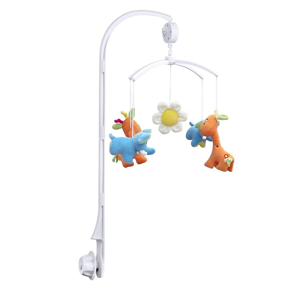 Giocattoli per bambini letto bianco Set di staffe per giostra culla letto Mobile campana supporto per giocattoli staffa per braccio carillon a carica