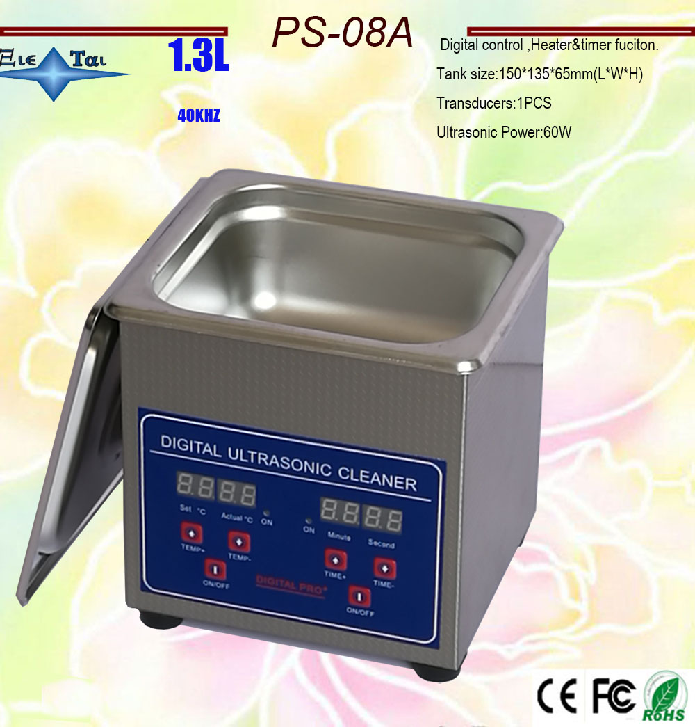Globus 110 V/220 V PS-08A 60W kleine Digital Ultraschall Reiniger 1.3L für gläser,, rasiermesser, schmuck Reinigen kostenloser korb