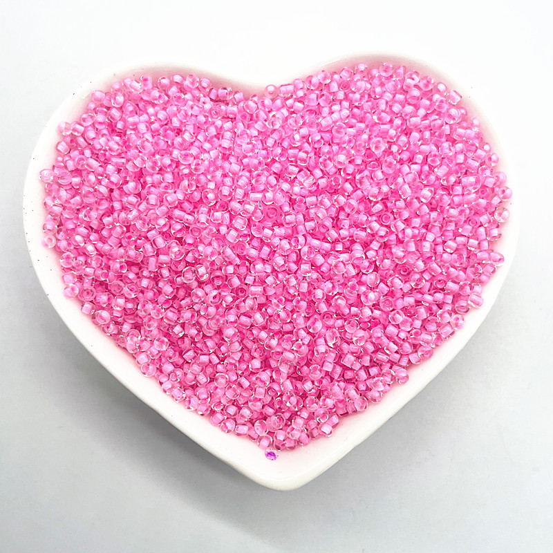 Colgante de corazón de 15g, 2mm, 3mm, 4mm, efecto de teñido, cuentas de semilla de cristal checo, cuentas de pulsera DIY para fabricación de joyas, accesorios: Negro / 3 mm