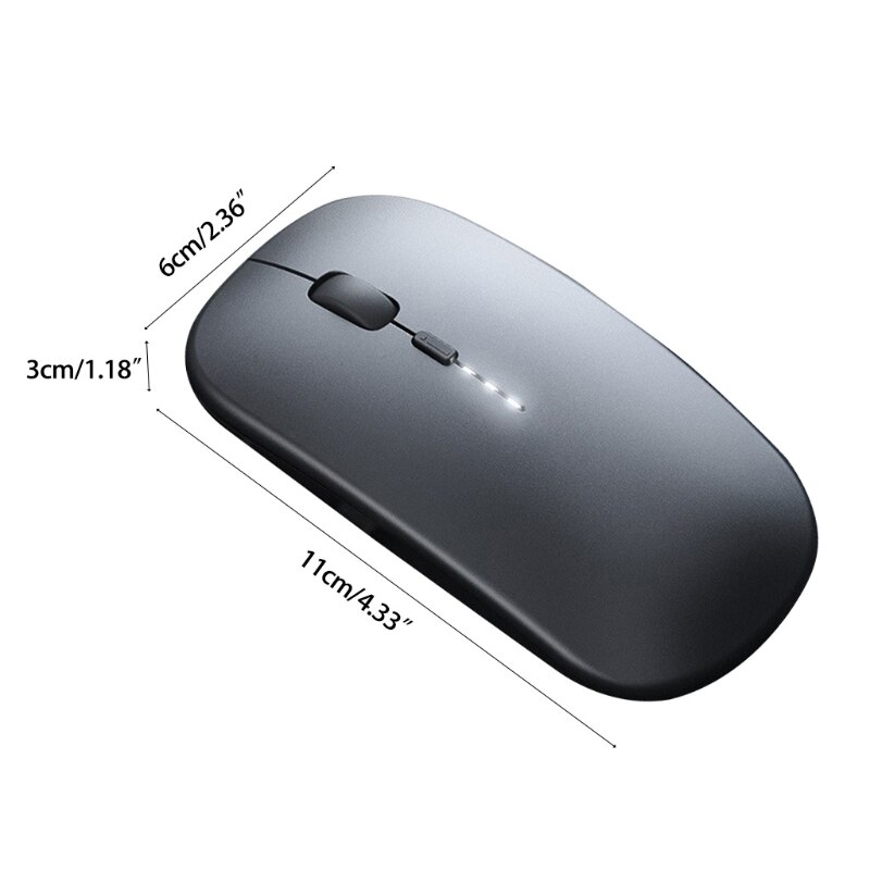 LX0B Rechargeable Wireless Silent Mouse 2.4G Portable Optical Bluetooth-compatible Computer Mice with Power Display Esports