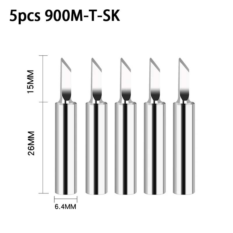 Puntas de soldador Serie K/SK/B/I/IS/1C/2C/3C/4C/2.4D/3.2D, accesorios para herramientas de soldadura BGA, 900M-T, 5 paquetes: Azul oscuro