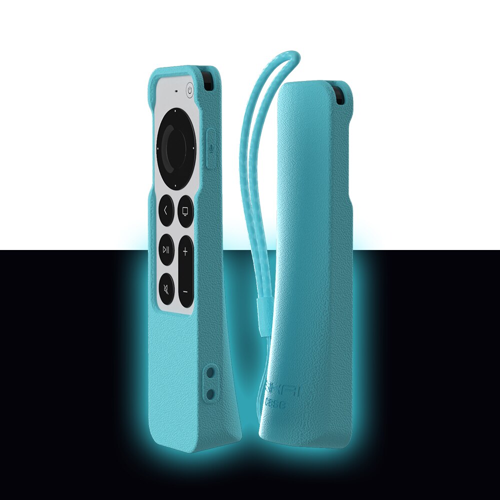 Sikai Siliconen Beschermende Afstandsbediening Covers Voor Apple Tv 4K Voor Apple Tv Siri Remote 2nd Generatie Voor airtag Case: Light Sky Blue