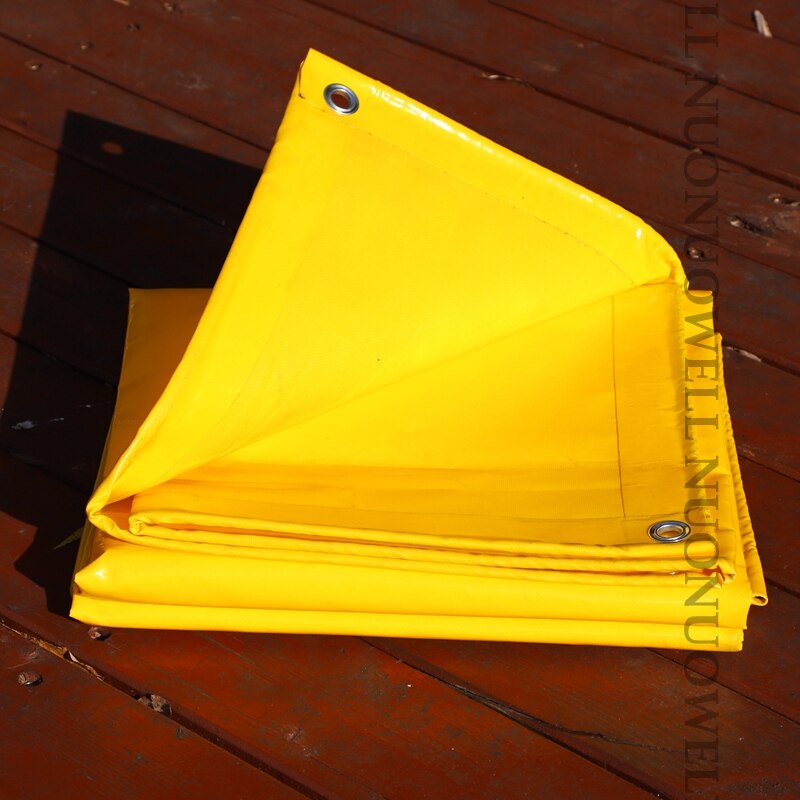 Bâche pare-soleil en PVC jaune, épaisseur 0.45mm, tissu imperméable pour jardin, cour, camion