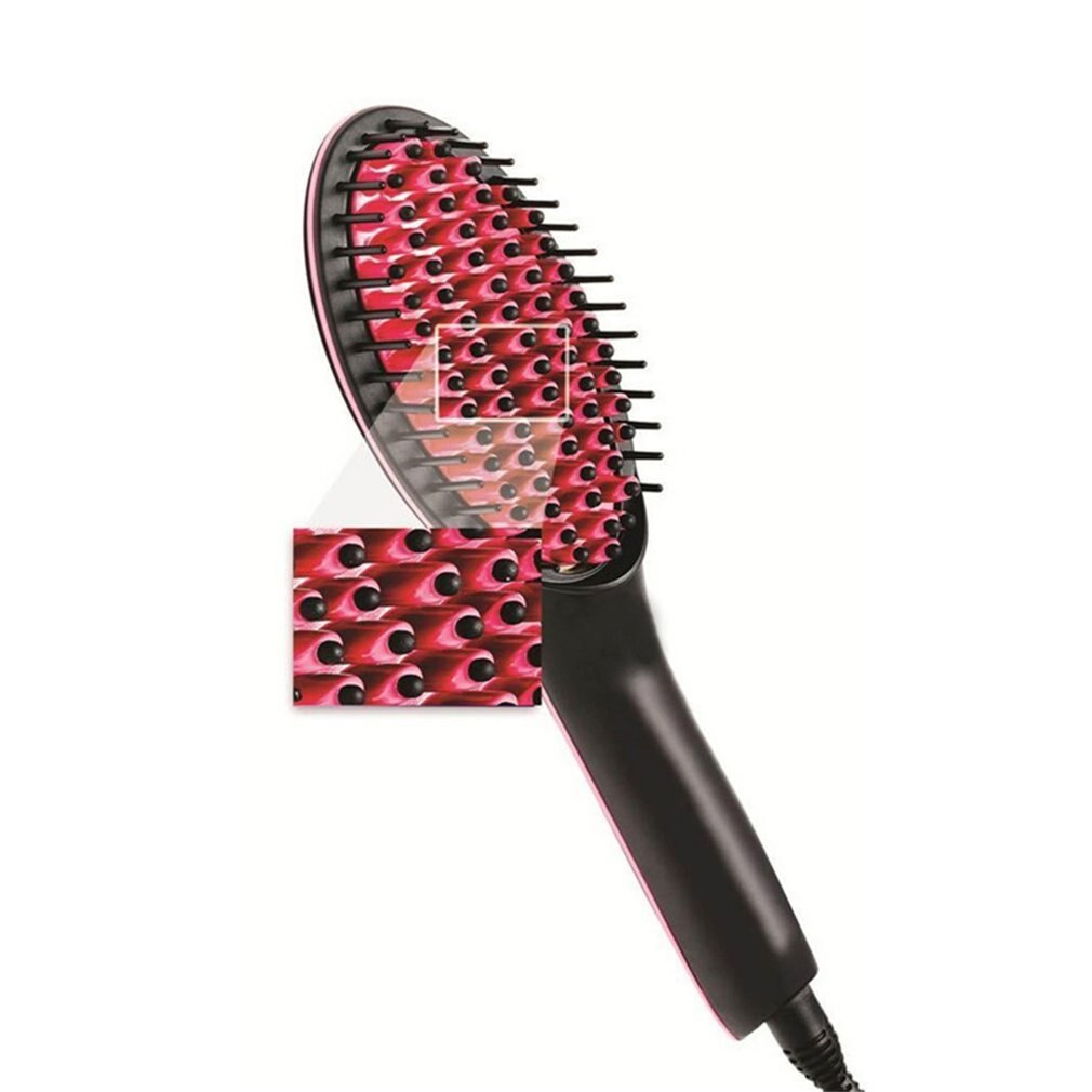 Ceramic Electric Hair Brush Straightening Irons LCD Display Fast Hair Straightener Comb Hairstlye EU AU US Plug