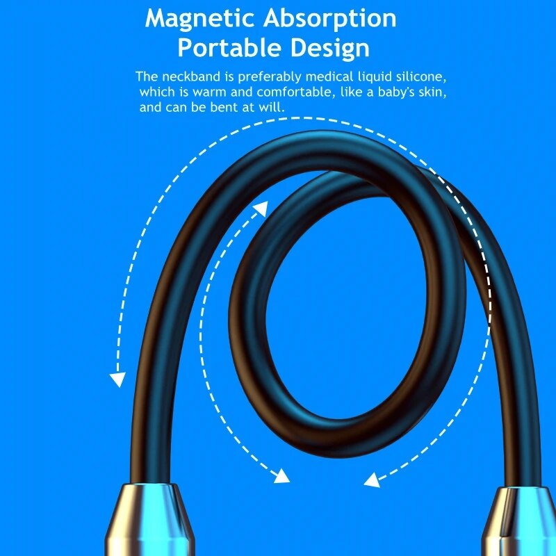Drahtlose Kopfhörer Bluetooth 5,0 Nacken büGel Kopfhörer Silikon Hifi 9d Stereo Sport Headset Halfter wasserdichte magnetische Ohrhörer