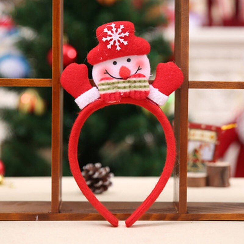 Christmas cartoon headband with lights party headband headband christmas hat christmas: Olive