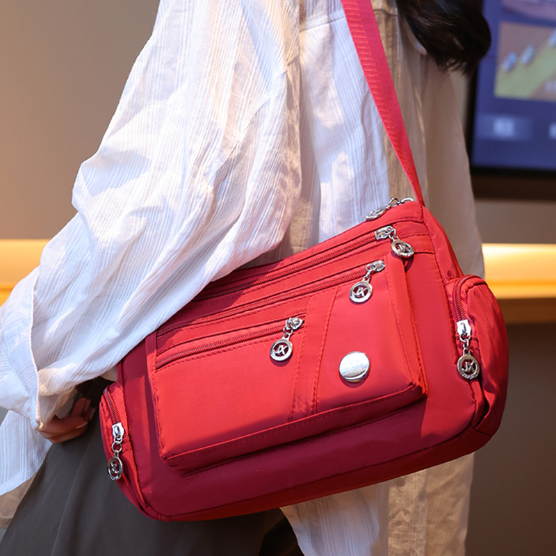 style neutral nylon fabric ladies' handbag Oxford cloth shoulder strap crossbody bag travel bag multi-compartment casual bag