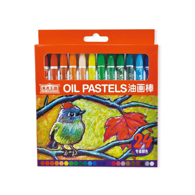 Oil Pastels drawing pencils set rotative pencils oil paint art set for artist kids pastel paint draw sketch portrait set: 24 colors set