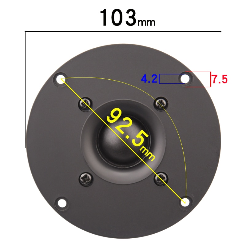 HIFIDIY LIVE 4~4.5 Inch Tweeter Speaker Unit Black Silk membrane 4/8OHM 30W ATreble Loudspeaker B1-95/100/103/104/108/110/116mm