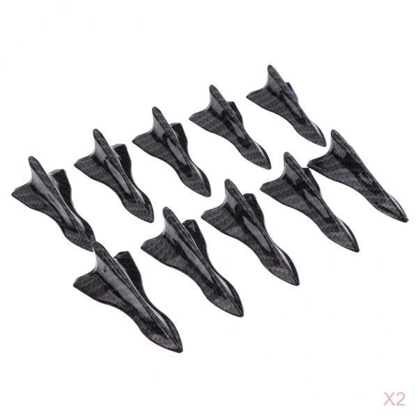 Air Vortex Generator Diffuser Shark Fin Pcs Set Kit Spoiler Roof Wing