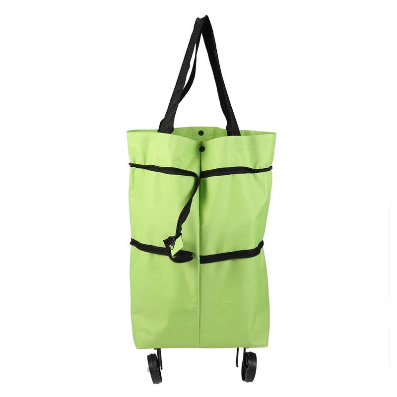 2 in 1 Folding Shopping Pull Cart Trolley Bag With Wheels Reusable Grocery Bags Food Organizer Vegetables Bag Shopping Bag