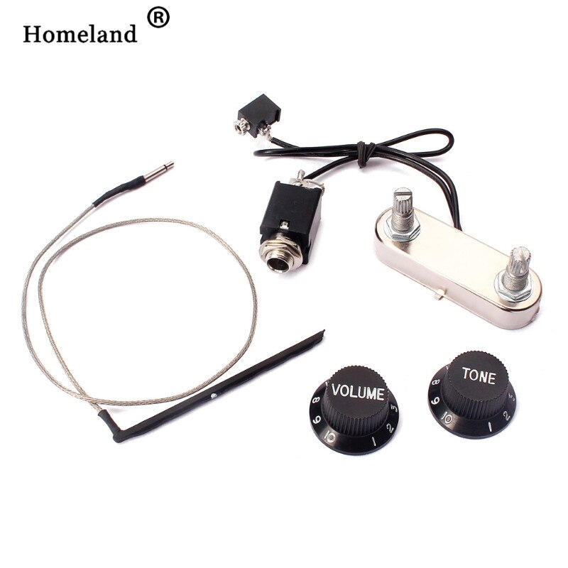 Guitar Violin pickup Accessories Guitar Violin Pickup Piezo Transducer Bridge Set with Tone Volume Knob