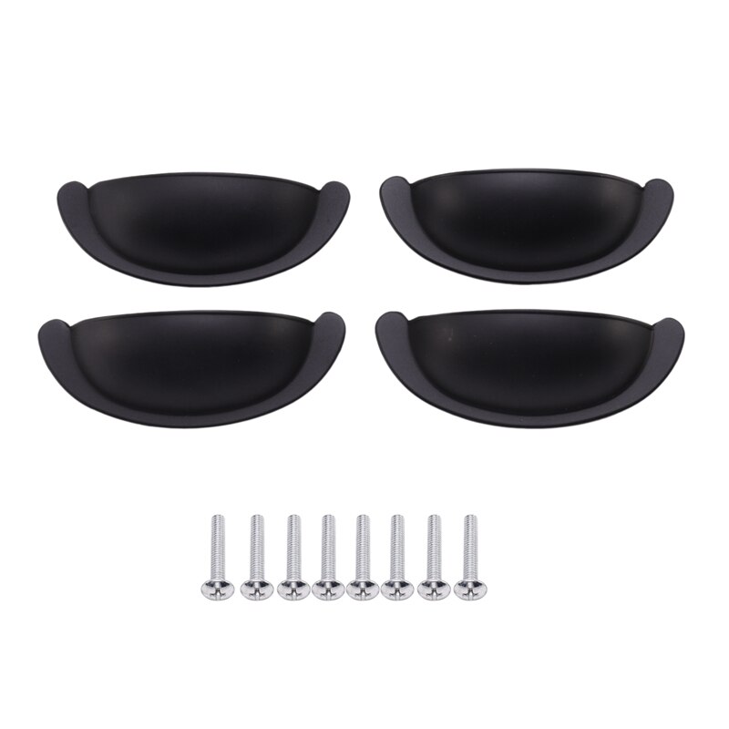 4 Pcs Kast Kastdeur Drawer Cup Pull Handvat Stapte: Default Title