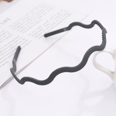 Semplice ondulato satinato Morandi colore selvaggio seghettato pressa capelli forcina bene trucco lavaggio fascia: bianca