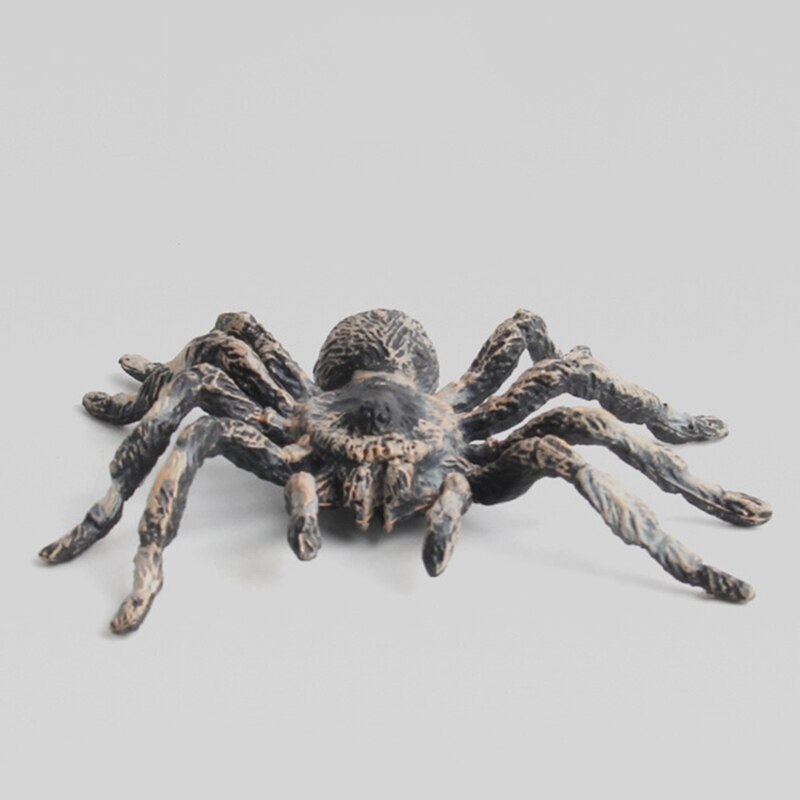 2 Stuks 9.5Cm Grote Nep Realistische Spider Insect Model Speelgoed Fun Halloween Eng Prop