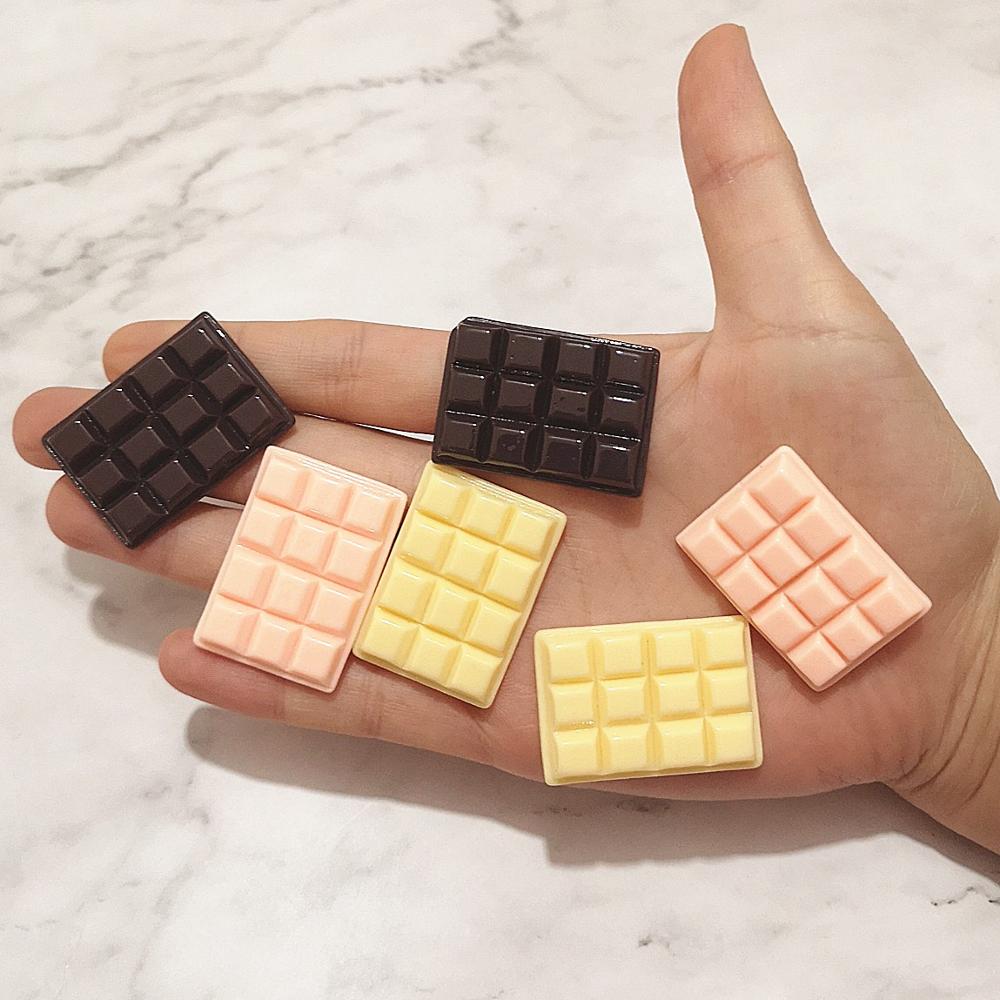 6pcs Cute Mini Simulation Chocolate Dollhouse Miniature Food For Kitchen Decoration