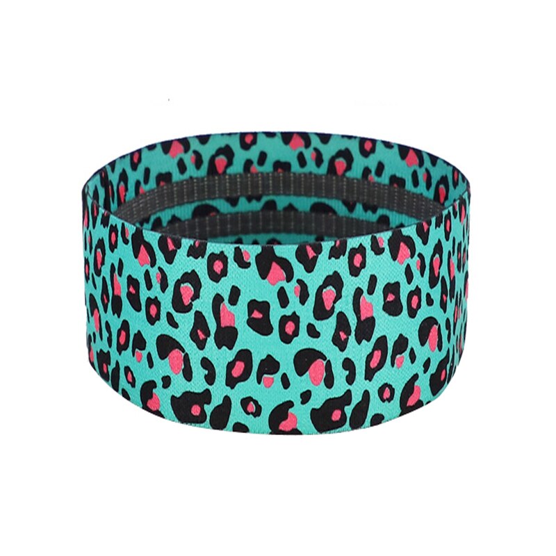 1Pcs Leopard Patroon Hip Weerstand Bands Verschillende Maten Booty Spier Training Loop Cirkel Bands Stof Latex Mini Glute