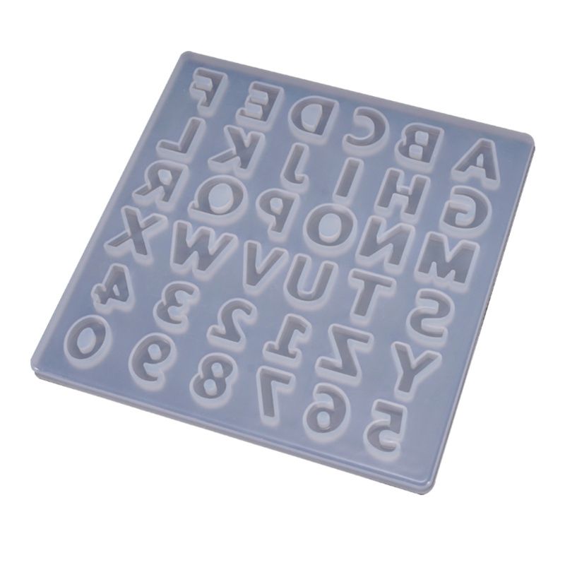 DIYBravo 2 Stampi in Silicone Resina per Dadi Lettera, Stampi per Epossidica Cube Trasparente Stampo per Gioielli Orecchini Ciondoli Resina Fai da Te (Stampi in Silicone Resina