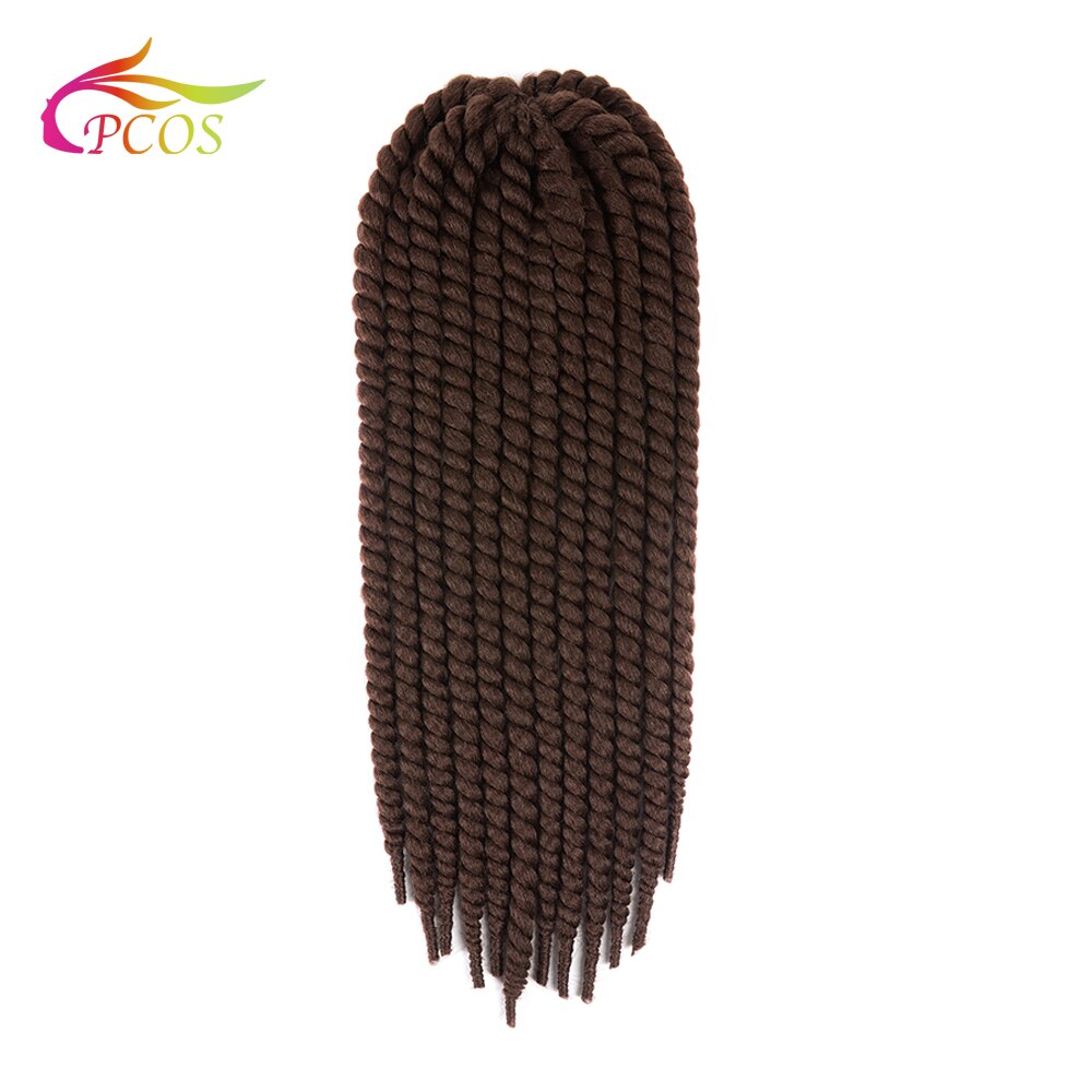 22'' Havana Mambo Twist Hair Crochet Braids Lots Color Ombre Synthetic Crochet Hair Dreadlocks Braid Hair Wig: 4