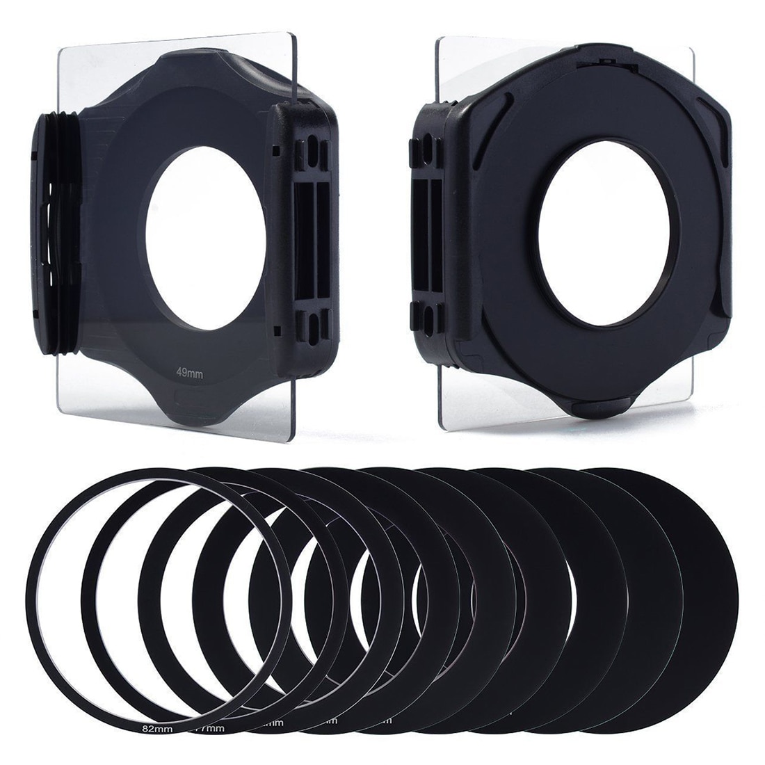 41 pièces lentilles à gradient carré + filtre ND Kit filtres pour tous les objectifs en remplaçant la bague d'adaptation avec coque peau portefeuille