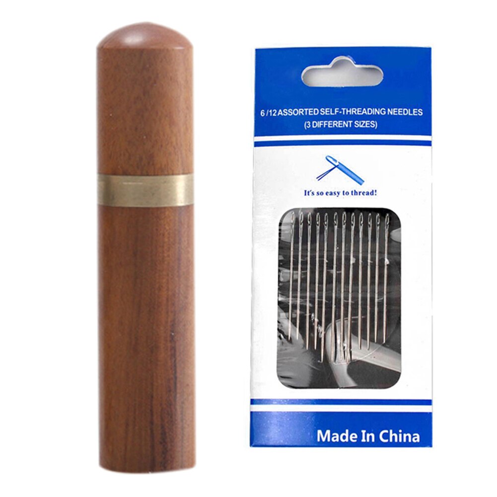 Self-Threading Needles Set Side Opening Hand Sewing Home Household Tools WXV: sliver box needles
