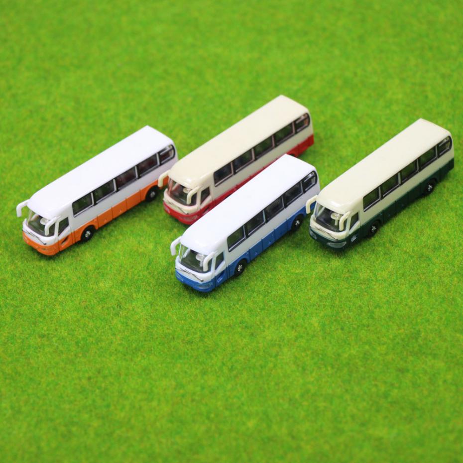 4 stks Model Cars Bussen 1:150 N Schaal Railway Layout Plastic BS15001 railway modeling